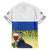 Netherlands Limburg Province Family Matching Off Shoulder Short Dress and Hawaiian Shirt Flag Style