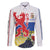 Netherlands Limburg Province Family Matching Off Shoulder Short Dress and Hawaiian Shirt Flag Style
