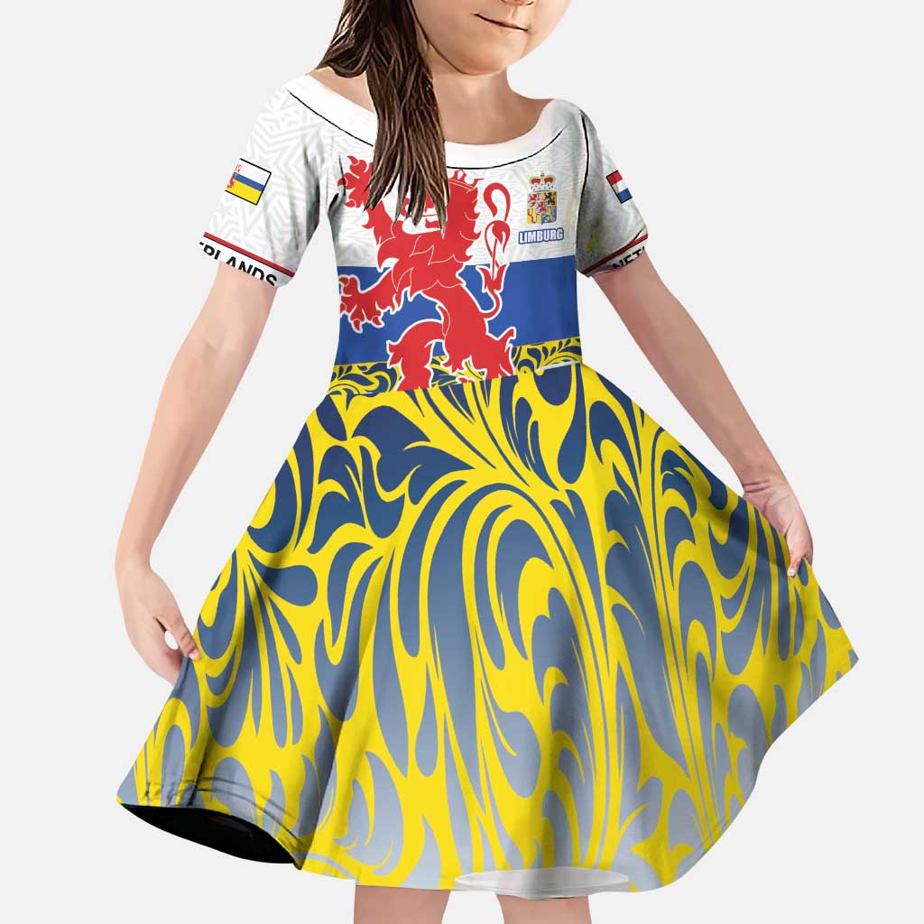 Netherlands Limburg Province Family Matching Puletasi and Hawaiian Shirt Flag Style