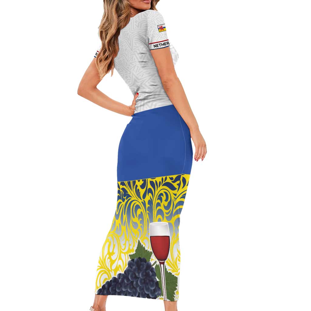 Netherlands Limburg Province Family Matching Short Sleeve Bodycon Dress and Hawaiian Shirt Flag Style