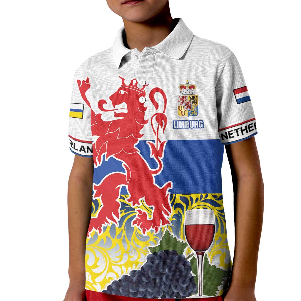 Netherlands Limburg Province Kid Polo Shirt Flag Style