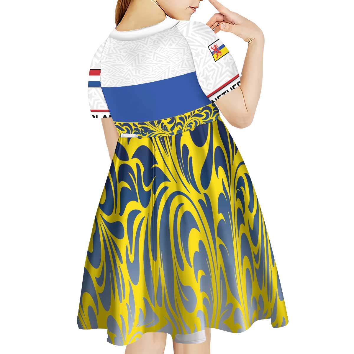 Netherlands Limburg Province Kid Short Sleeve Dress Flag Style