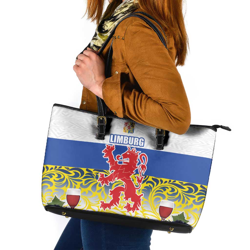 Netherlands Limburg Province Leather Tote Bag Flag Style
