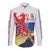 Netherlands Limburg Province Long Sleeve Button Shirt Flag Style