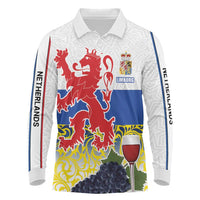 Netherlands Limburg Province Long Sleeve Polo Shirt Flag Style