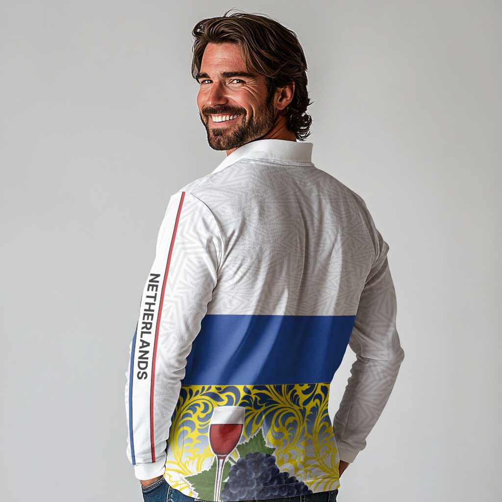 Netherlands Limburg Province Long Sleeve Polo Shirt Flag Style