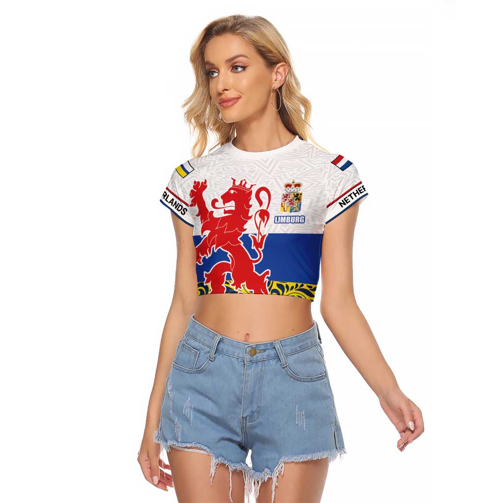 Netherlands Limburg Province Raglan Cropped T Shirt Flag Style