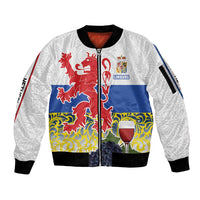 Netherlands Limburg Province Sleeve Zip Bomber Jacket Flag Style