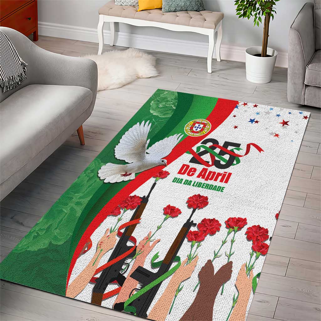 Portugal Carnation Revolution Area Rug Dia Da Liberdade 25 De April