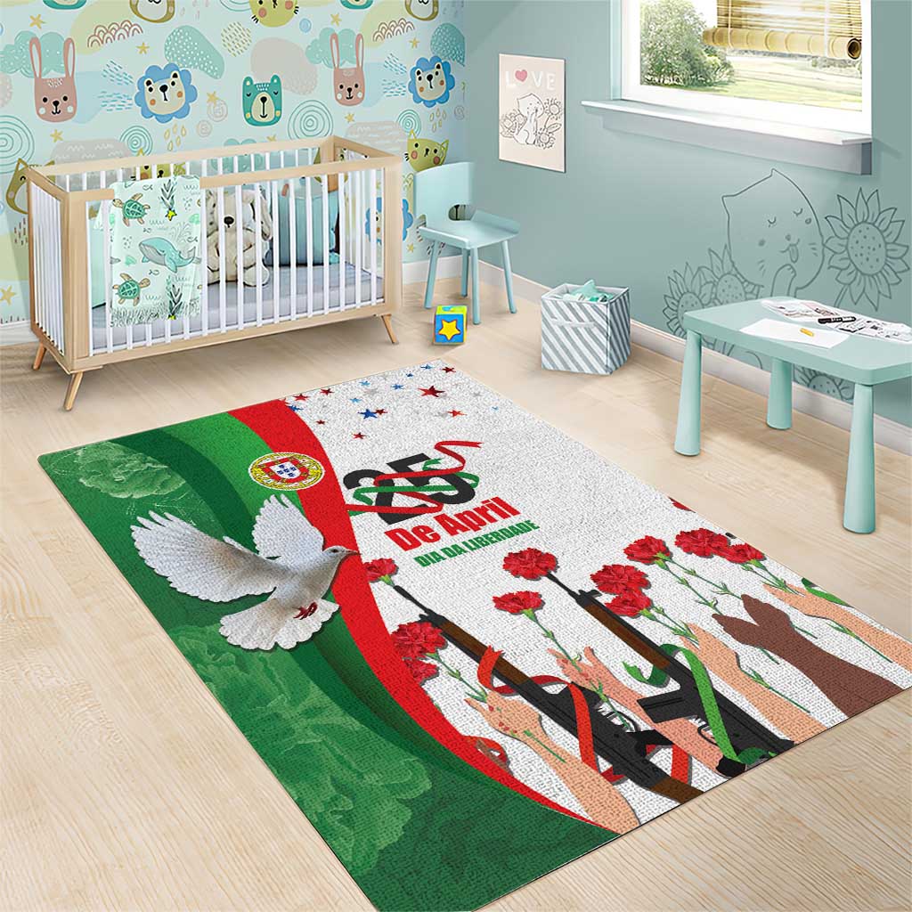 Portugal Carnation Revolution Area Rug Dia Da Liberdade 25 De April