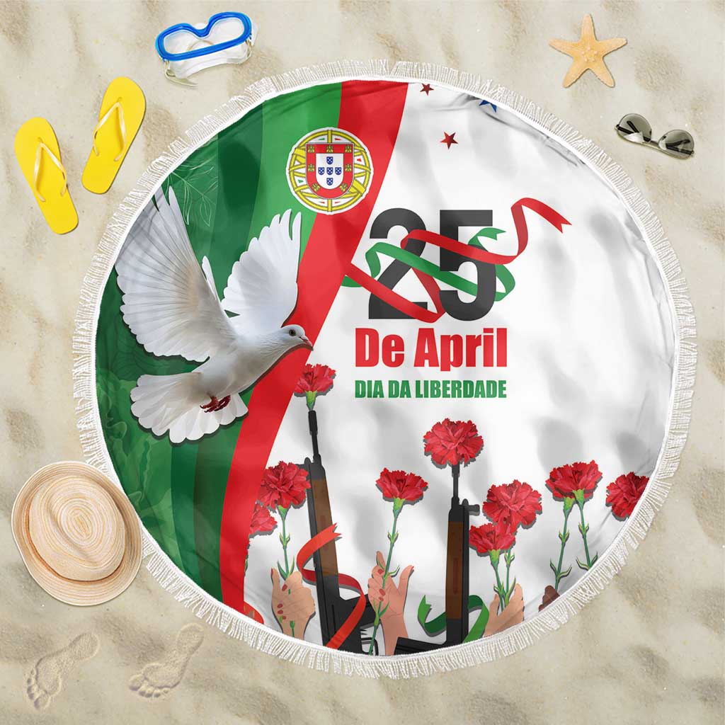 Portugal Carnation Revolution Beach Blanket Dia Da Liberdade 25 De April