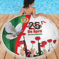 Portugal Carnation Revolution Beach Blanket Dia Da Liberdade 25 De April