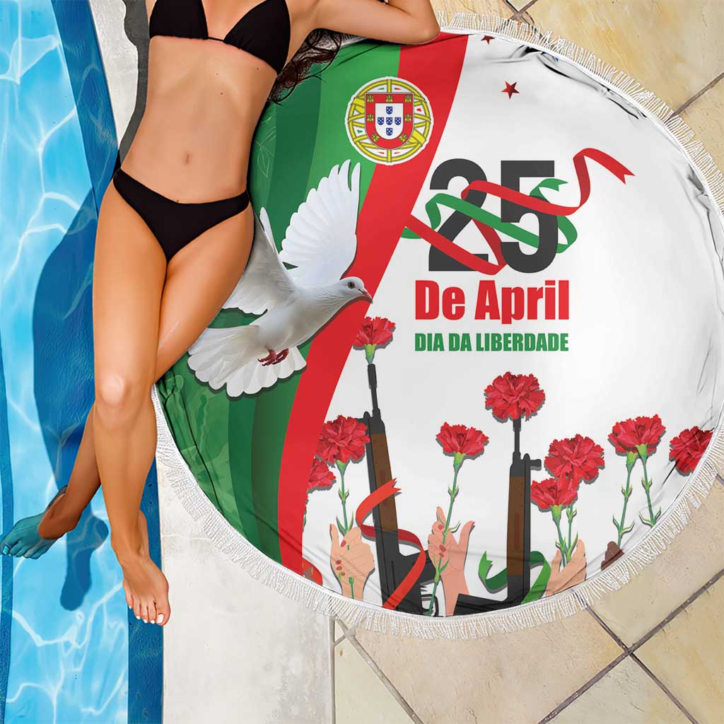 Portugal Carnation Revolution Beach Blanket Dia Da Liberdade 25 De April