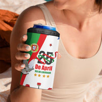 Portugal Carnation Revolution 4 in 1 Can Cooler Tumbler Dia Da Liberdade 25 De April