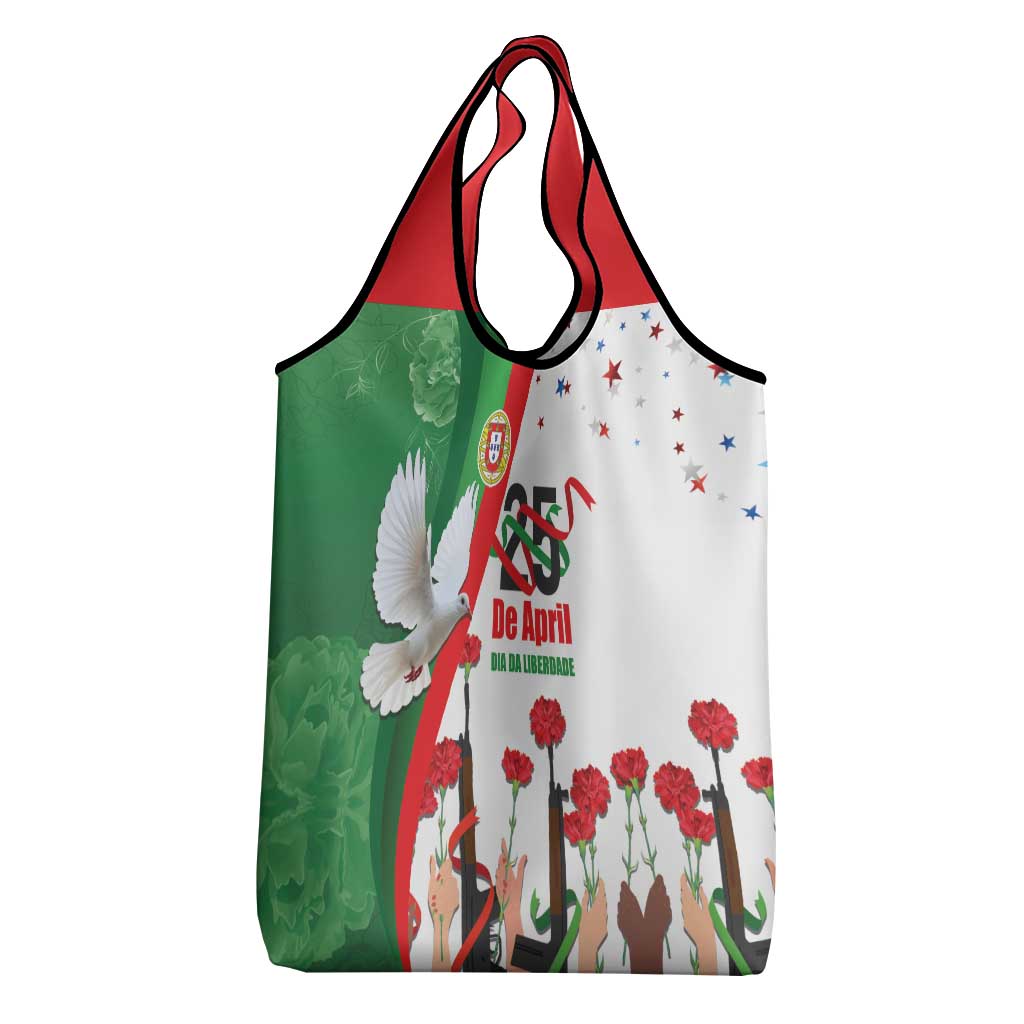 Portugal Carnation Revolution Grocery Bag Dia Da Liberdade 25 De April