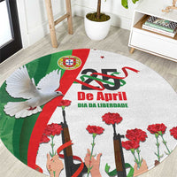 Portugal Carnation Revolution Round Carpet Dia Da Liberdade 25 De April