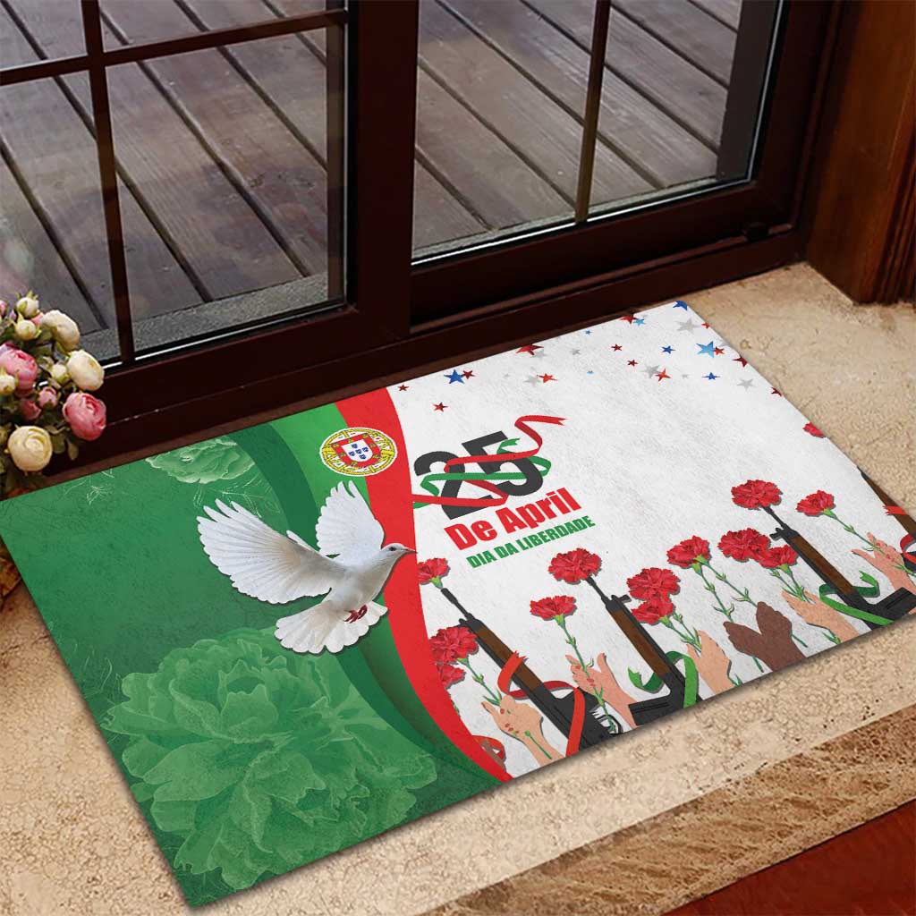 Portugal Carnation Revolution Rubber Doormat Dia Da Liberdade 25 De April