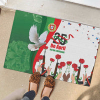 Portugal Carnation Revolution Rubber Doormat Dia Da Liberdade 25 De April