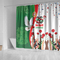 Portugal Carnation Revolution Shower Curtain Dia Da Liberdade 25 De April