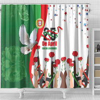 Portugal Carnation Revolution Shower Curtain Dia Da Liberdade 25 De April