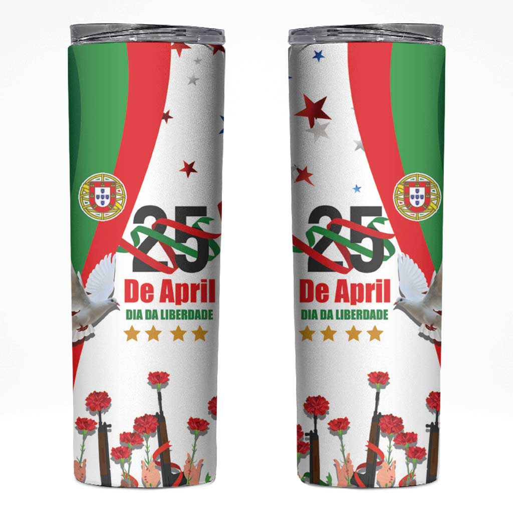 Portugal Carnation Revolution Skinny Tumbler Dia Da Liberdade 25 De April