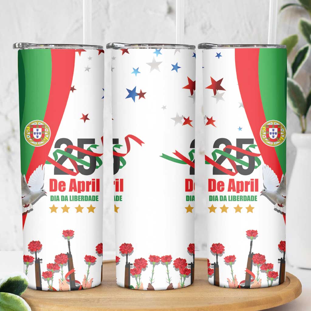 Portugal Carnation Revolution Skinny Tumbler Dia Da Liberdade 25 De April