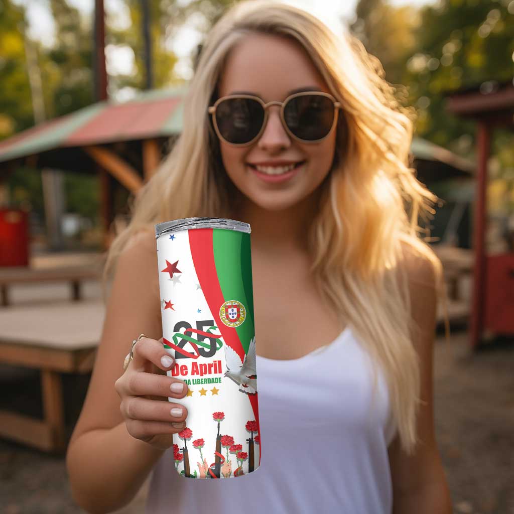 Portugal Carnation Revolution Skinny Tumbler Dia Da Liberdade 25 De April