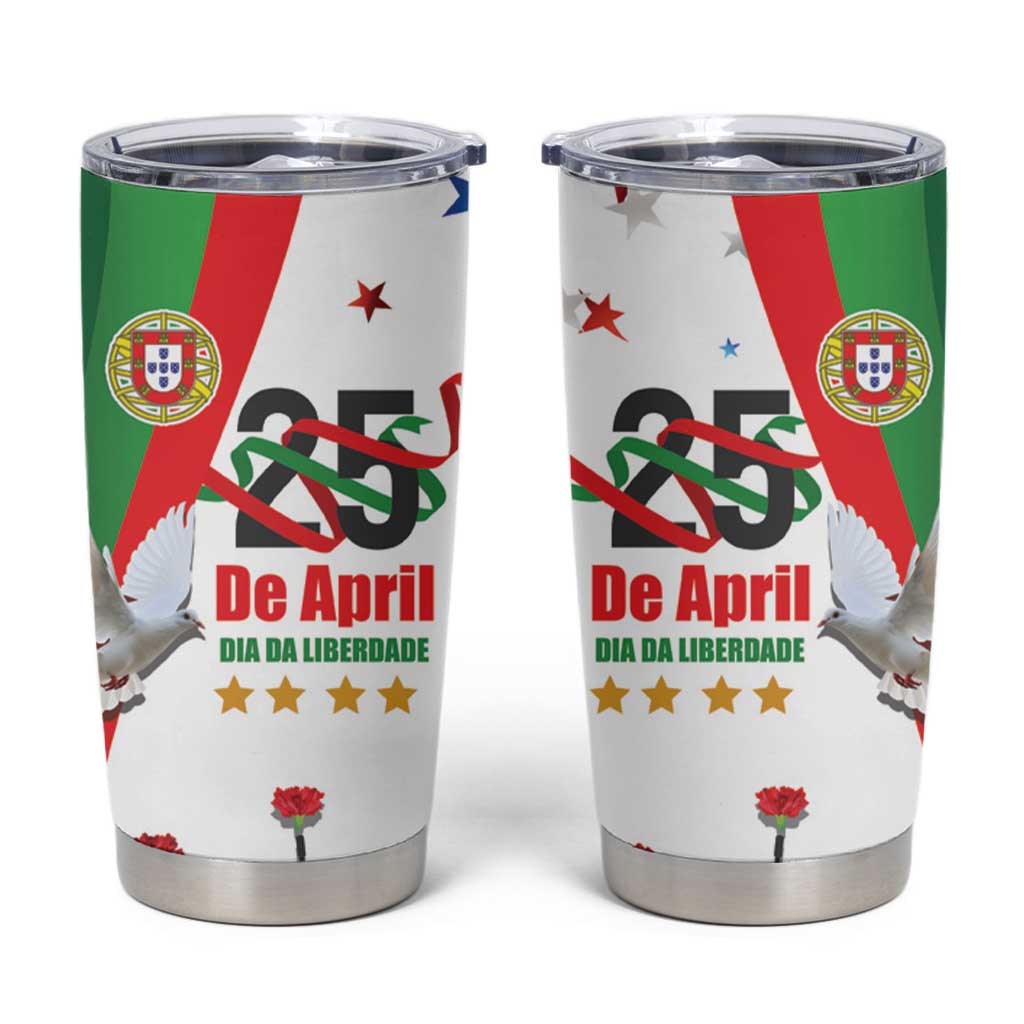 Portugal Carnation Revolution Tumbler Cup Dia Da Liberdade 25 De April