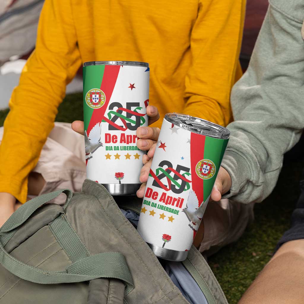 Portugal Carnation Revolution Tumbler Cup Dia Da Liberdade 25 De April