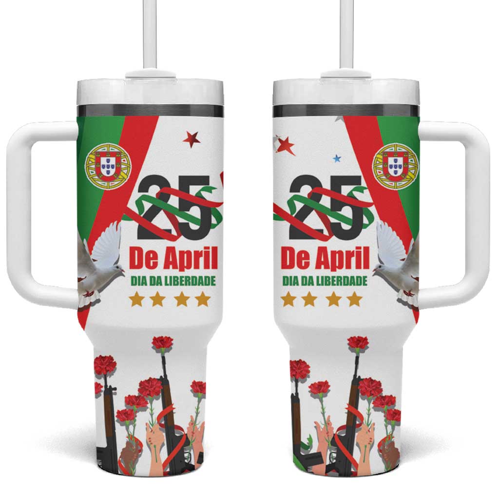 Portugal Carnation Revolution Tumbler With Handle Dia Da Liberdade 25 De April