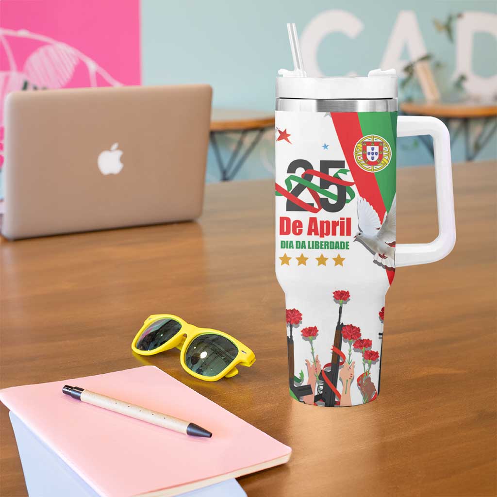 Portugal Carnation Revolution Tumbler With Handle Dia Da Liberdade 25 De April