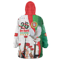 Portugal Carnation Revolution Wearable Blanket Hoodie Dia Da Liberdade 25 De April