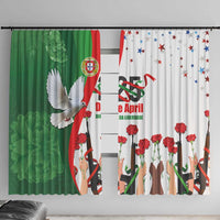 Portugal Carnation Revolution Window Curtain Dia Da Liberdade 25 De April