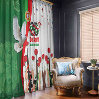 Portugal Carnation Revolution Window Curtain Dia Da Liberdade 25 De April