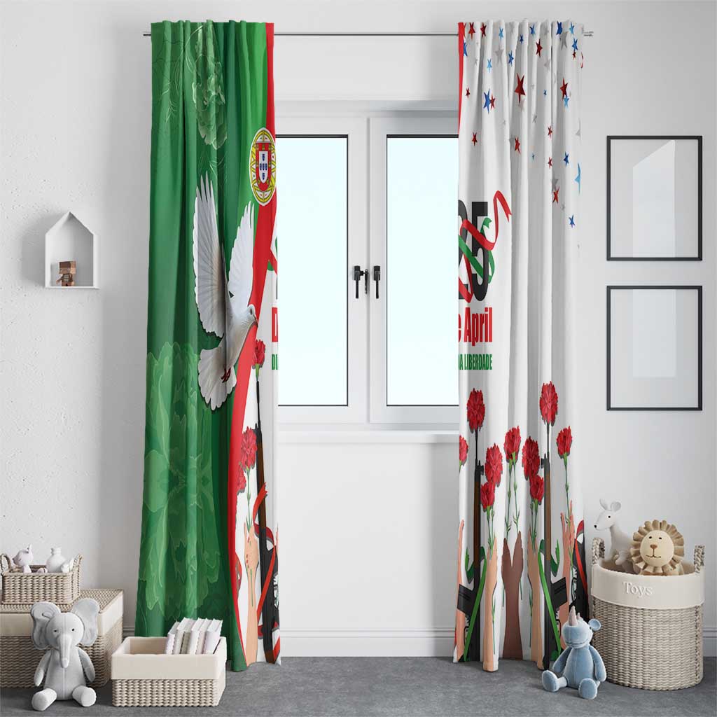 Portugal Carnation Revolution Window Curtain Dia Da Liberdade 25 De April