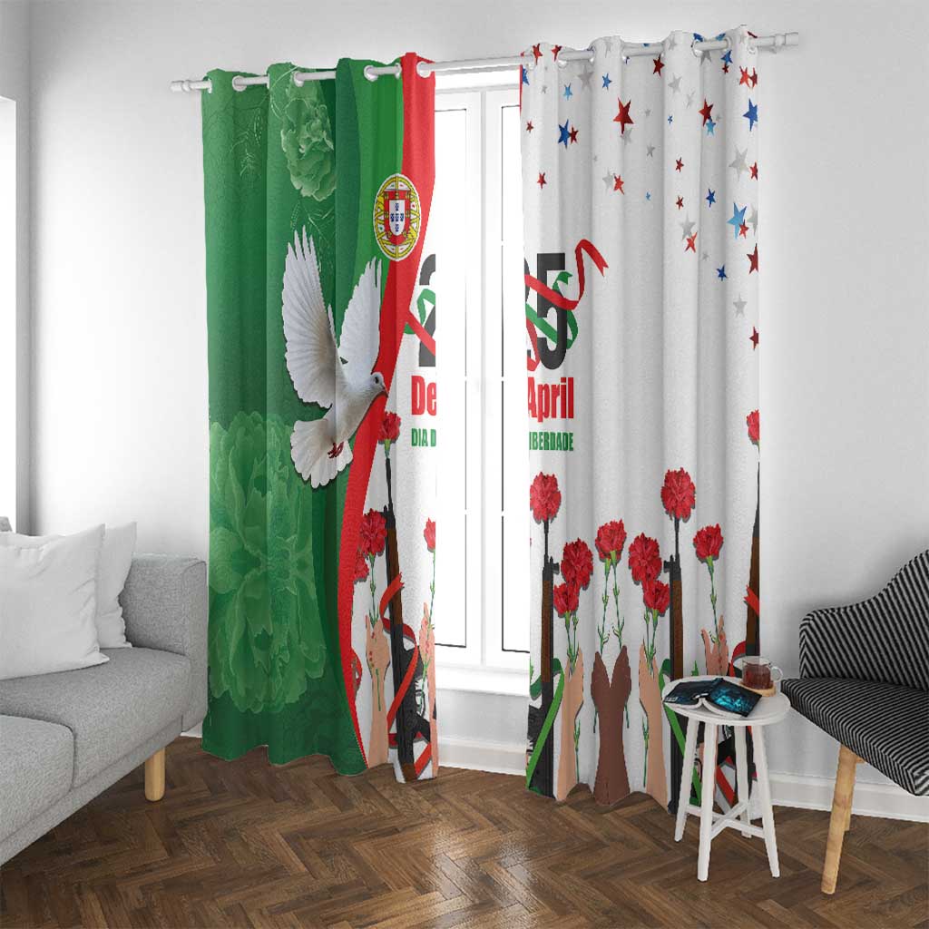 Portugal Carnation Revolution Window Curtain Dia Da Liberdade 25 De April