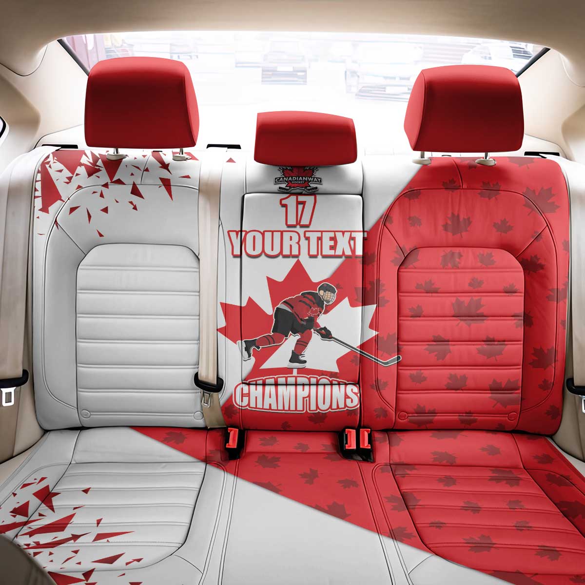 Custom Canada Ice Hockey Champions Forever Back Car Seat Cover Sporty Style