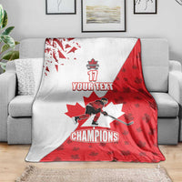 Custom Canada Ice Hockey Champions Forever Blanket Sporty Style