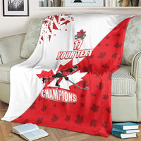 Custom Canada Ice Hockey Champions Forever Blanket Sporty Style