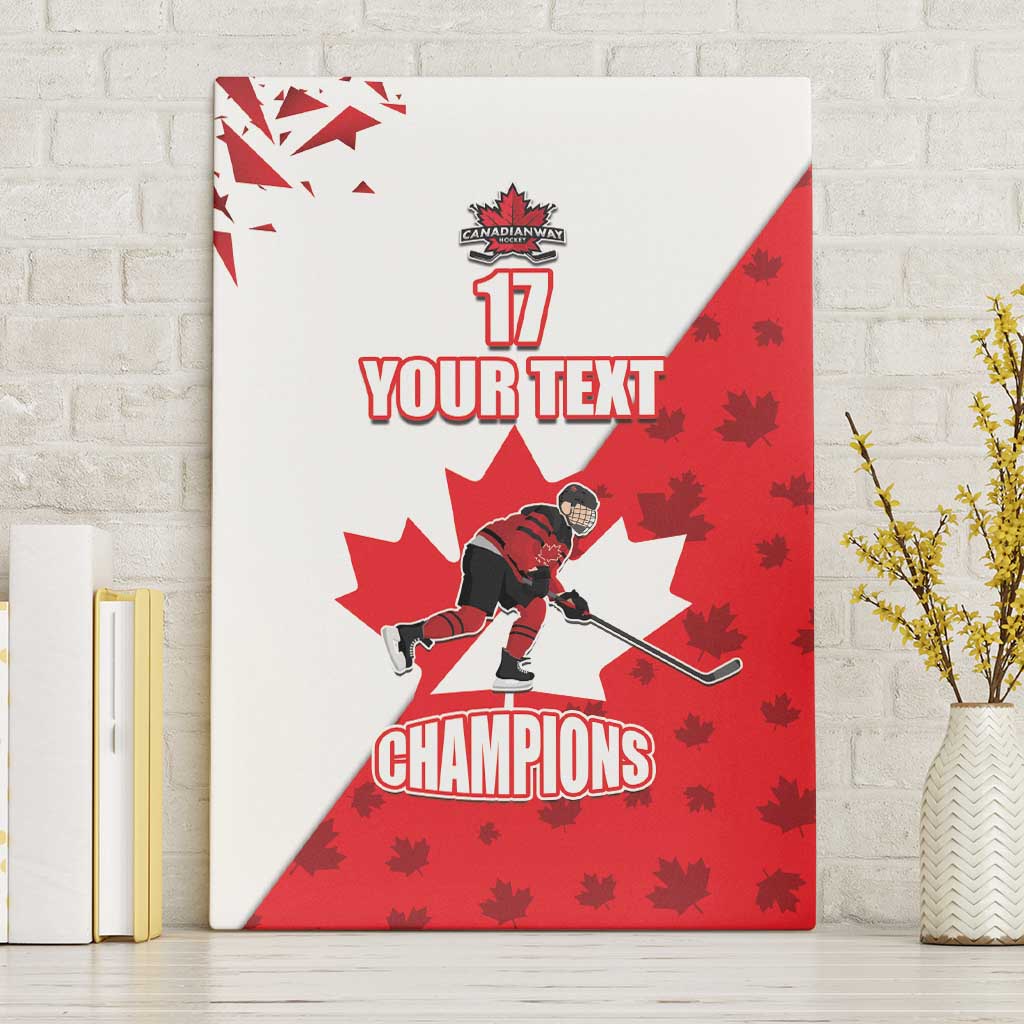 Custom Canada Ice Hockey Champions Forever Canvas Wall Art Sporty Style