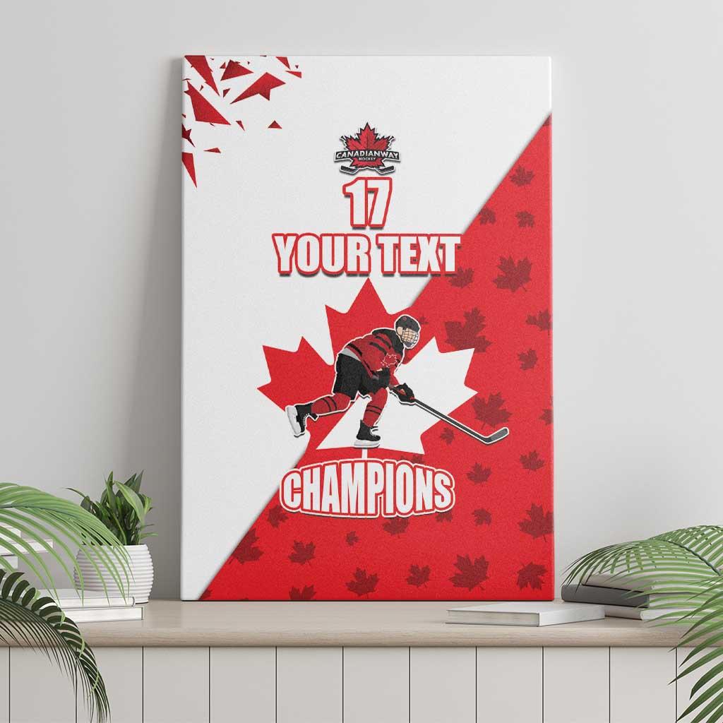 Custom Canada Ice Hockey Champions Forever Canvas Wall Art Sporty Style