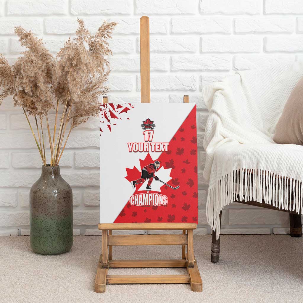 Custom Canada Ice Hockey Champions Forever Canvas Wall Art Sporty Style