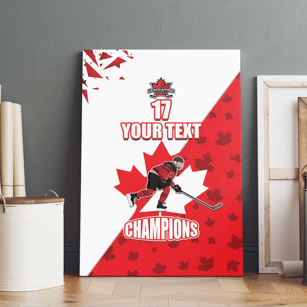 Custom Canada Ice Hockey Champions Forever Canvas Wall Art Sporty Style