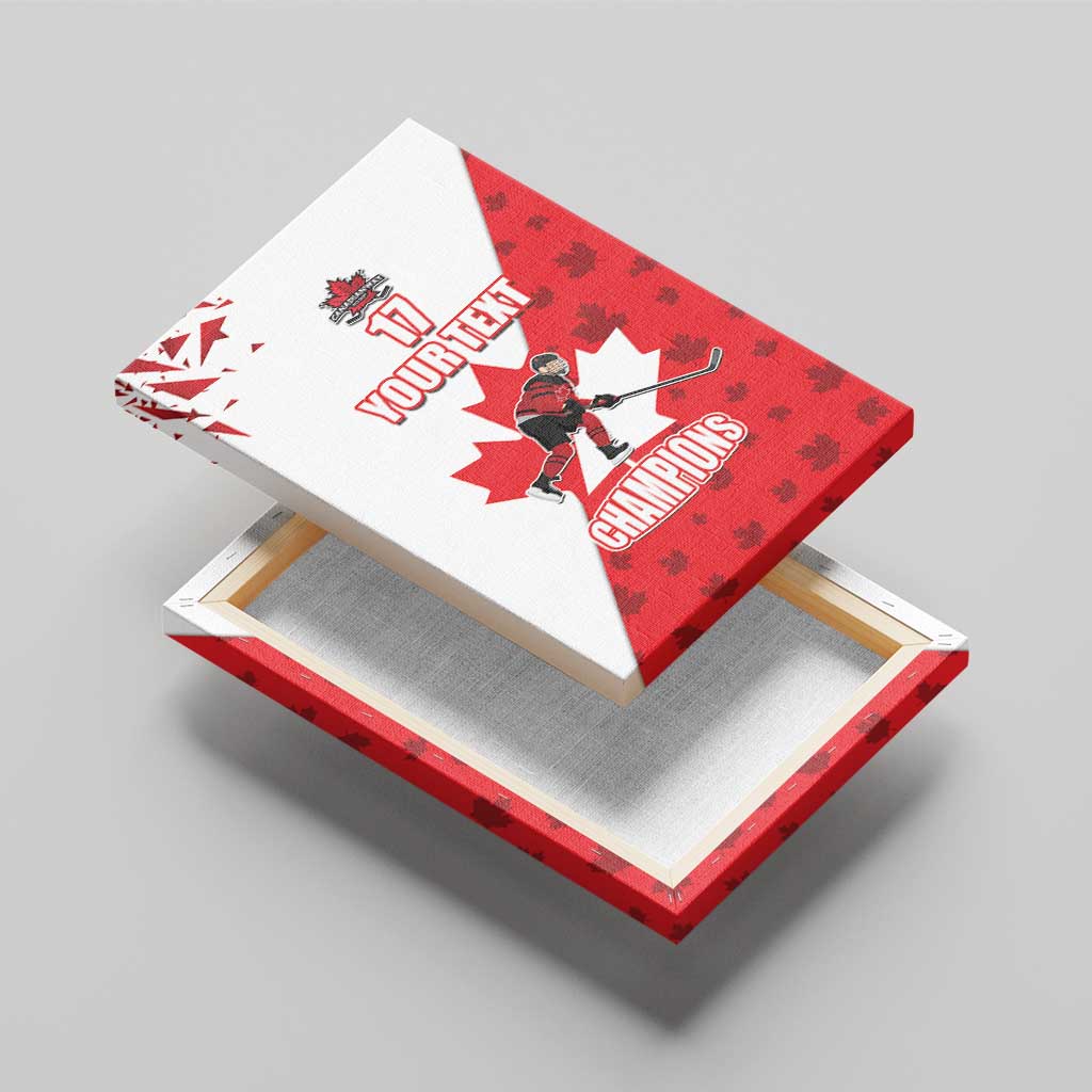 Custom Canada Ice Hockey Champions Forever Canvas Wall Art Sporty Style