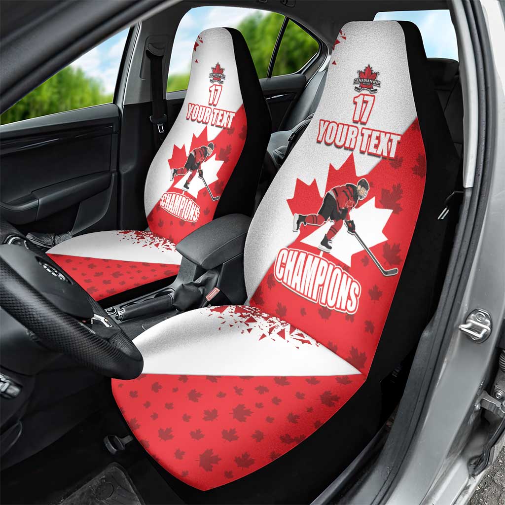 Custom Canada Ice Hockey Champions Forever Car Seat Cover Sporty Style