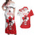 Custom Canada Ice Hockey Champions Forever Couples Matching Off Shoulder Maxi Dress and Hawaiian Shirt Sporty Style