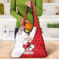Custom Canada Ice Hockey Champions Forever Grocery Bag Sporty Style