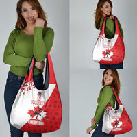 Custom Canada Ice Hockey Champions Forever Grocery Bag Sporty Style
