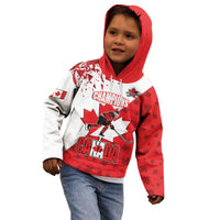 Custom Canada Ice Hockey Champions Forever Kid Hoodie Sporty Style
