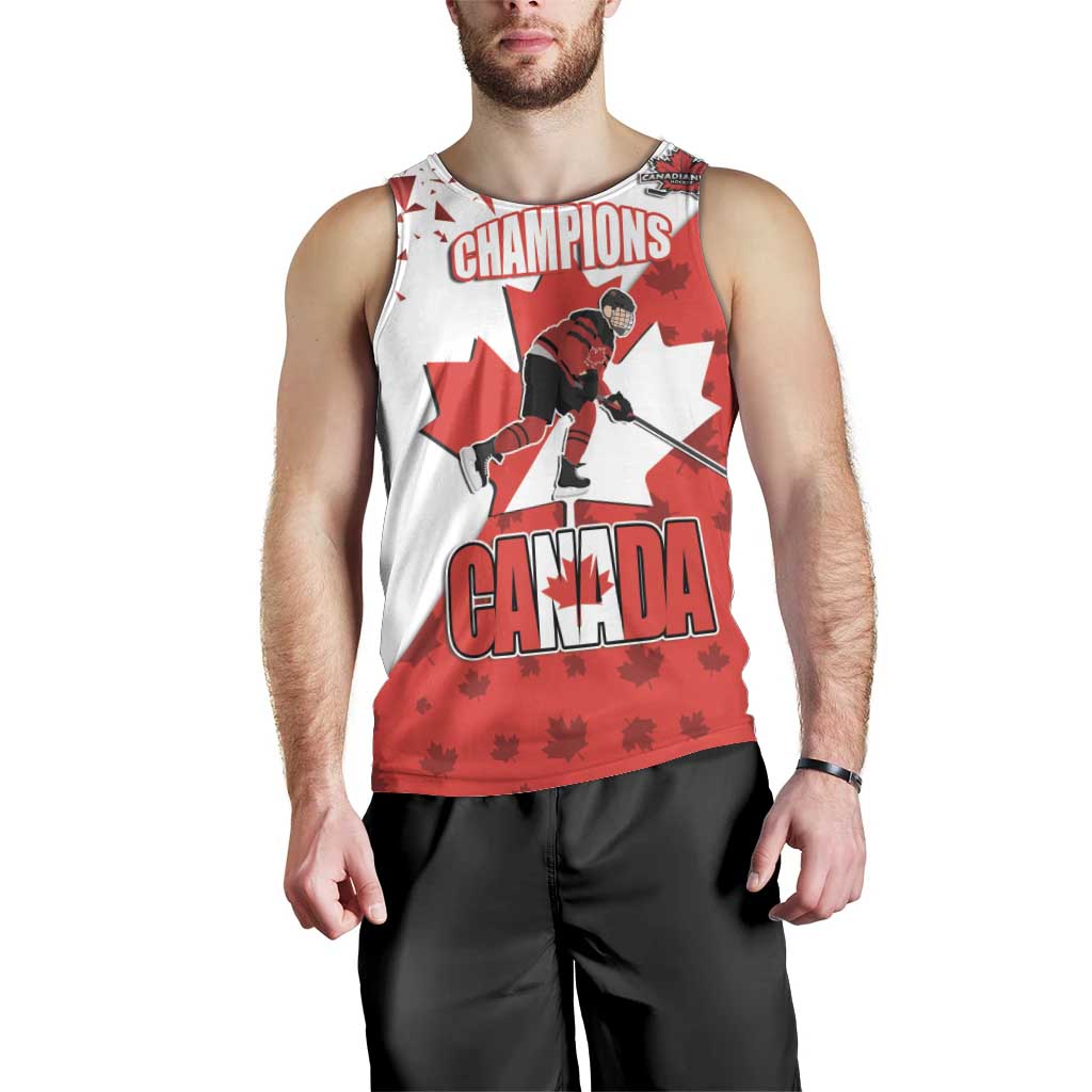 Custom Canada Ice Hockey Champions Forever Men Tank Top Sporty Style